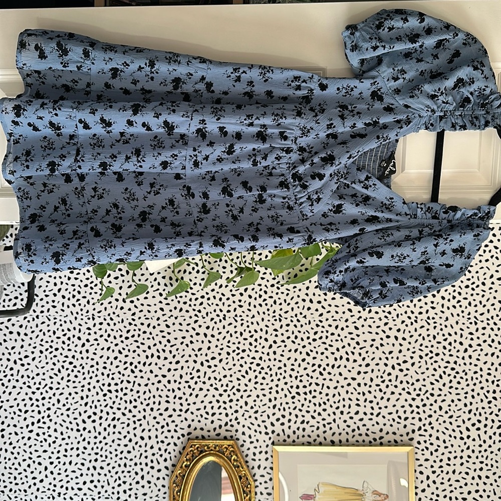 Blue floral sundress